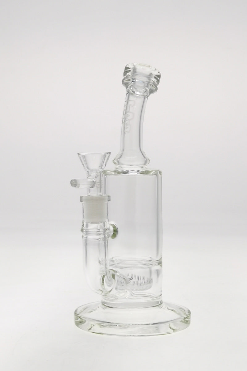 Thick Ass Glass 9" Showerhead Dab Rig with Bent Neck and Clear Engraving, 14MM Female Joint