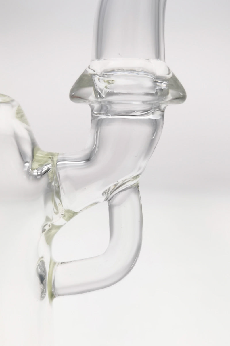 Close-up of TAG 9" Fixed 12 Arm Tree Sherlock Bubbler's 14MM Female joint and percolator