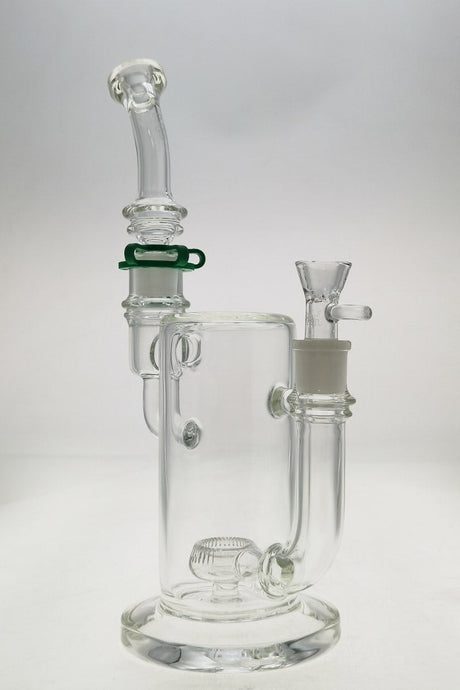 TAG 9" Showerhead Donut Bong with Keck Clip and Silicone Hose, Front View