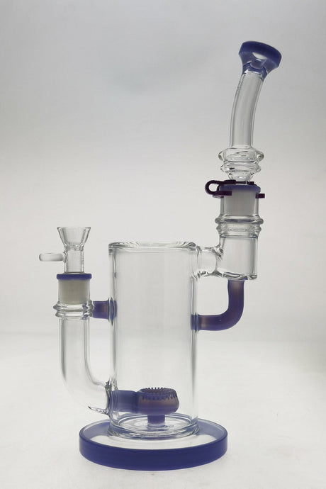 TAG 9" Showerhead Donut Bong with Purple Accents, Keck Clip, and Silicone Hose