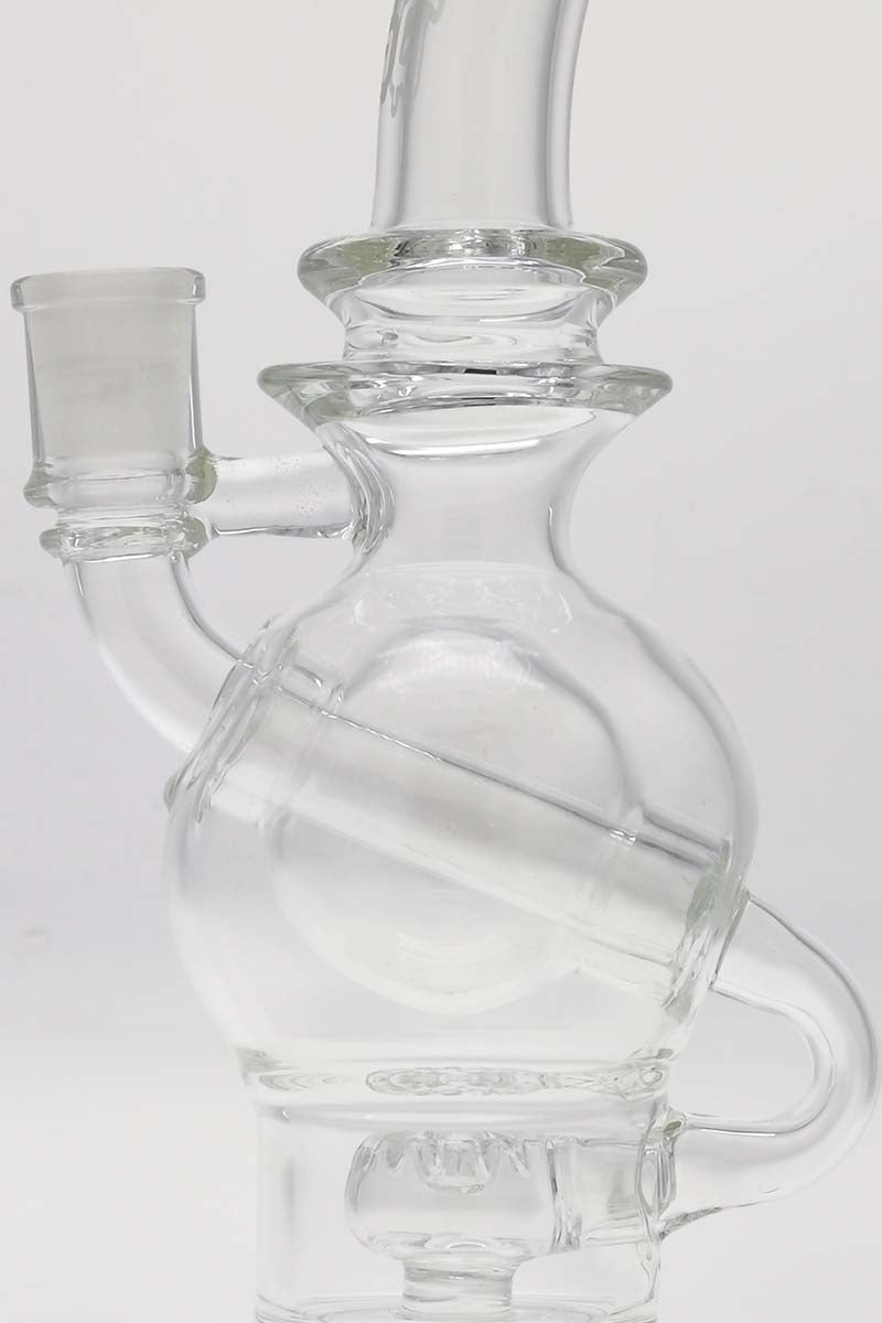 TAG 9.25" Ball Rig with Super Slit Donut Percolator, 14MM Female Joint, Side View