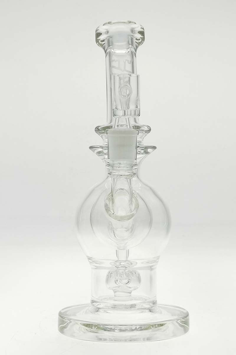 Thick Ass Glass 9.25" Quartz Ball Rig with Super Slit Donut, 14MM Female Joint, Front View