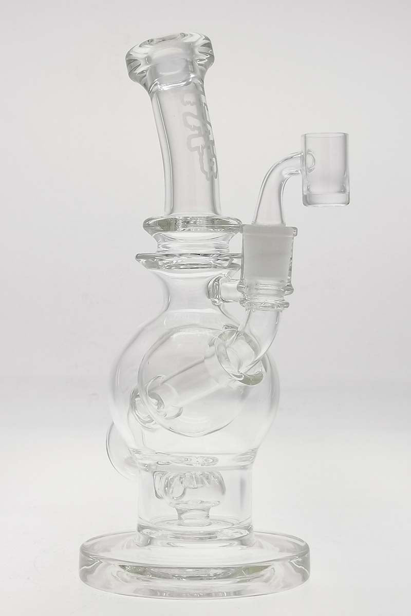 Thick Ass Glass 9.25" Quartz Ball Rig with Super Slit Donut Percolator, 14MM Female Joint, Clear View