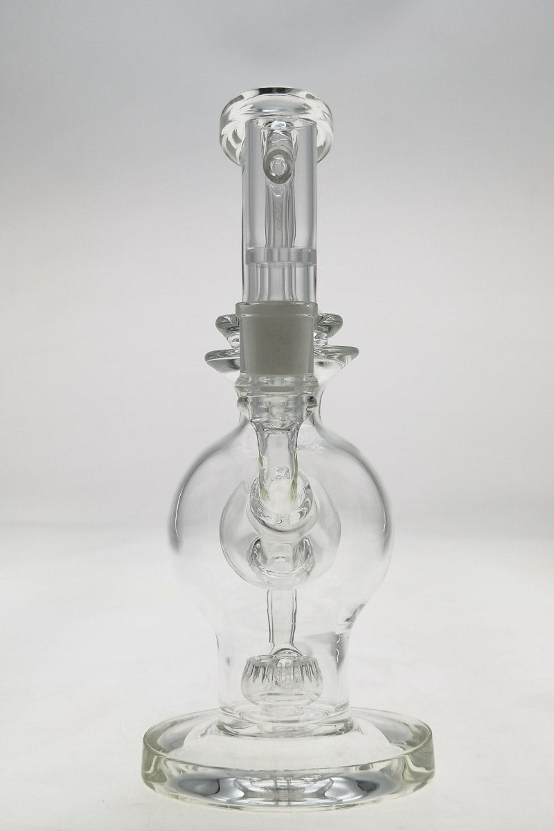 Thick Ass Glass 9.25" Quartz Ball Rig with Super Slit Donut Perc, 14MM Female Joint, Clear View