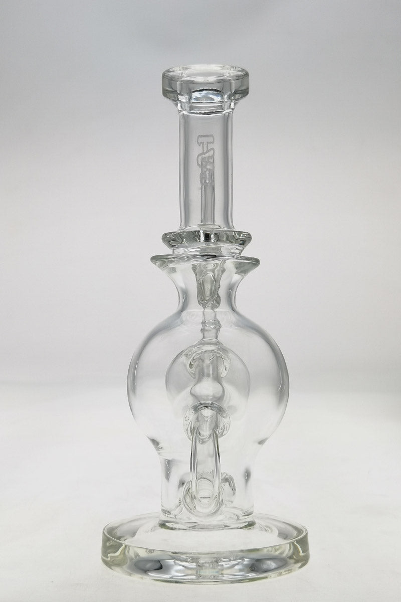 Thick Ass Glass 9.25" Quartz Ball Rig, Super Slit Donut Percolator, 14MM Female Joint, Front View
