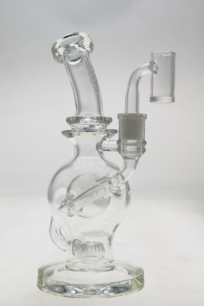 Thick Ass Glass 9.25" Quartz Ball Rig with Super Slit Donut Percolator, 14MM Female Joint