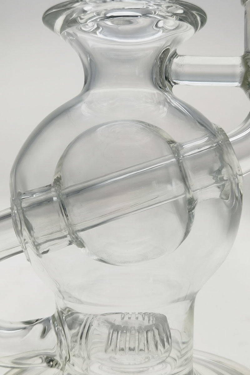 TAG 9.25" Ball Rig with Super Slit Donut Perc, 14MM Female Joint, Close-Up Side View