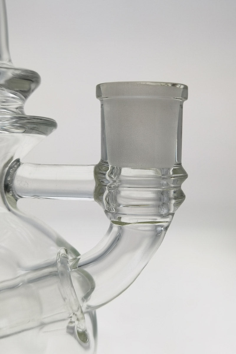 Close-up of Thick Ass Glass Quartz Ball Rig with 14MM Female Joint for Bongs and Concentrates