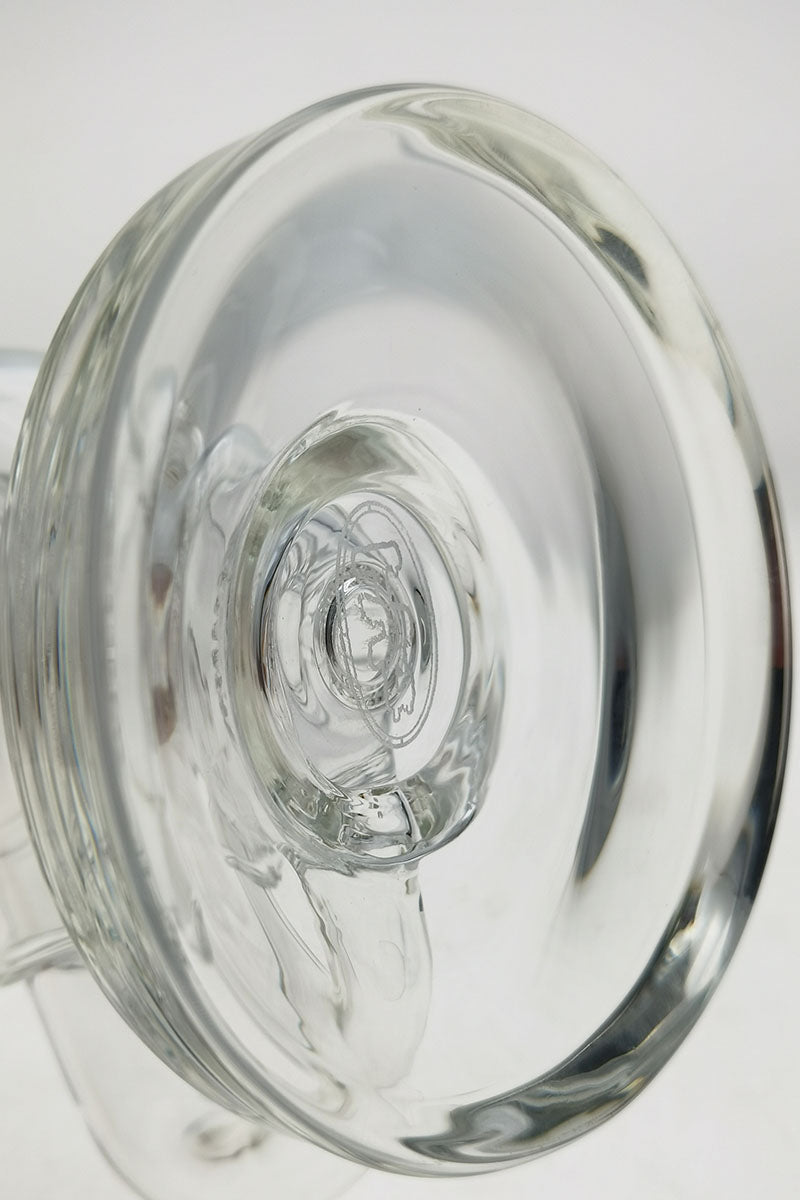 Close-up view of TAG 9.25" Ball Rig with Super Slit Donut Perc for concentrates