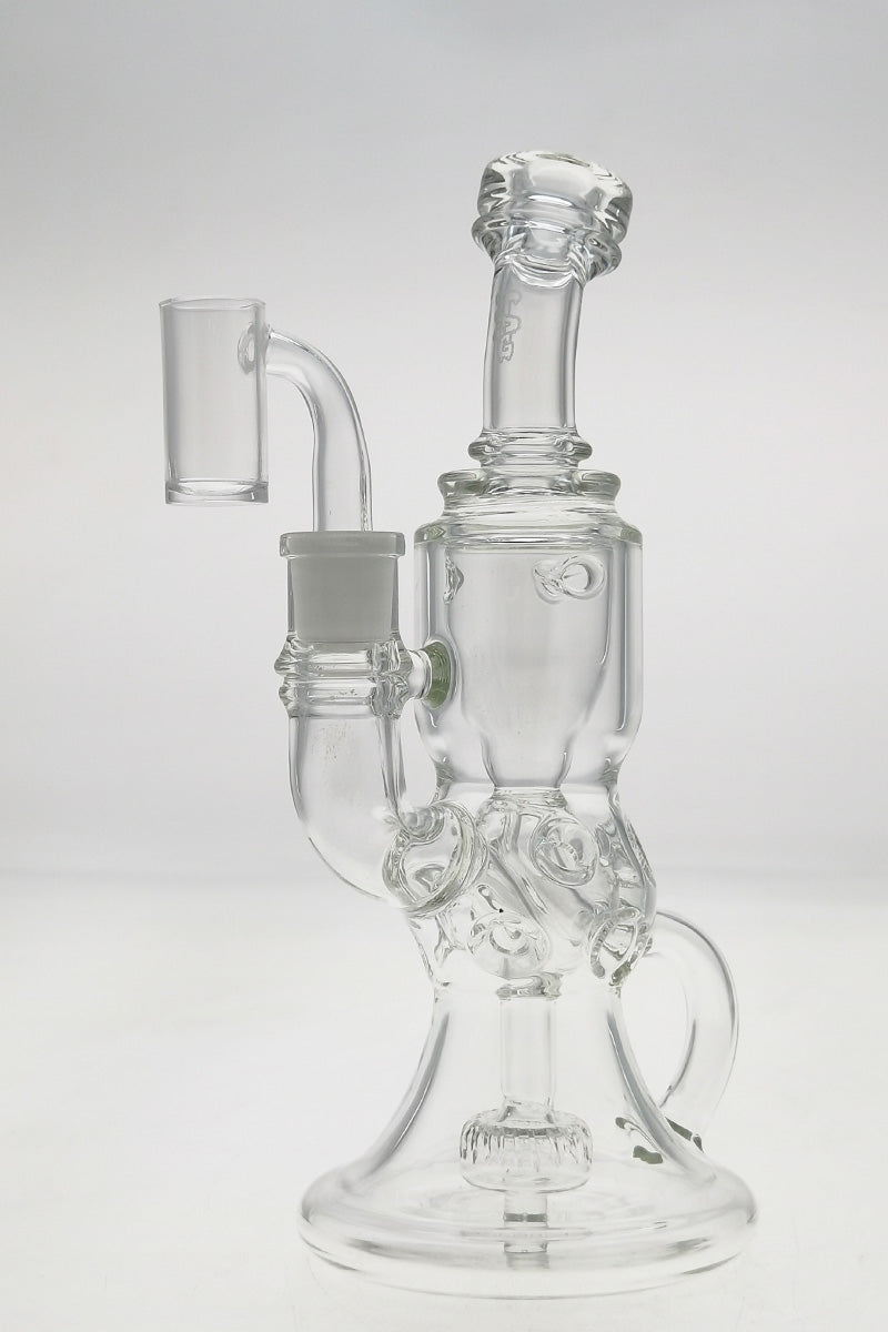 TAG 9.5" Faberge Egg Klein Recycler with Bellow Base and 14MM Female Joint - Clear