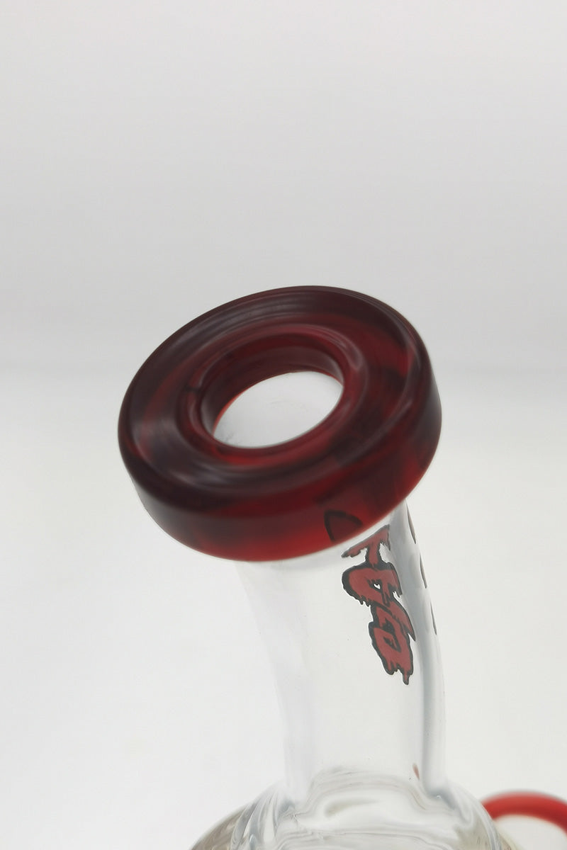 TAG 9.5" Showerhead Froth Diffuser Bong with Slitted Percolator and Thick Glass, Close-Up View