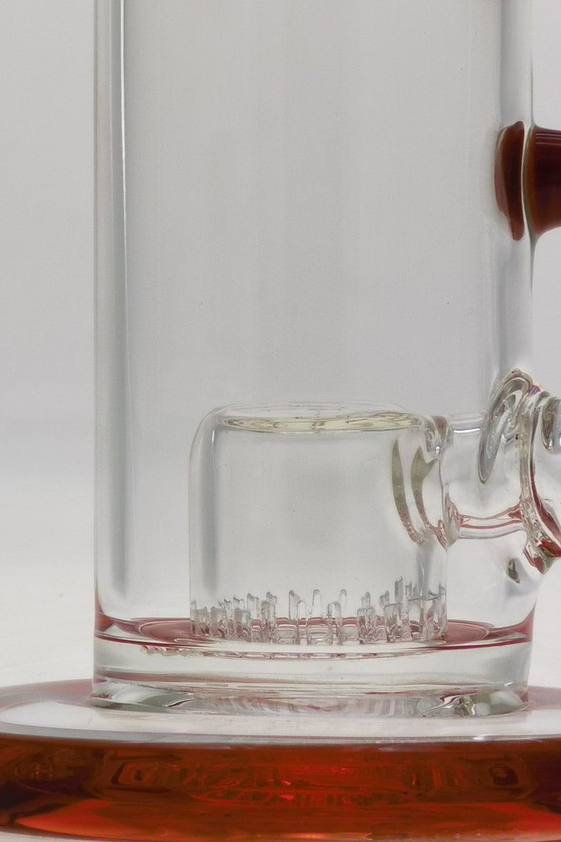 TAG 9.5" Bong with Fixed Super Slit Showerhead Froth Diffuser, 65x5MM Close-up Side View