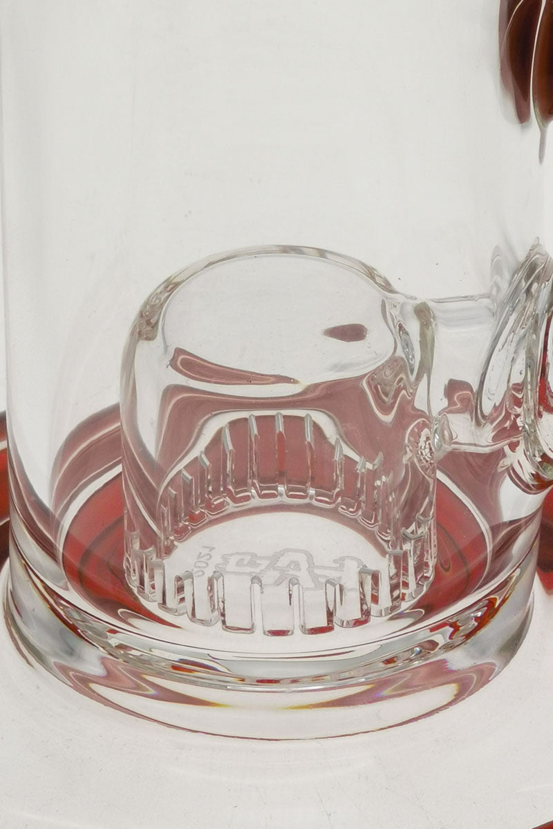 Close-up of TAG 9.5" Showerhead Froth Diffuser with Slitted Design and Thick Glass