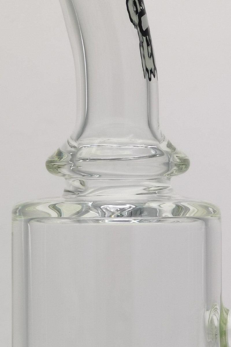 TAG 9.5" Super Slit Showerhead Froth Diffuser Bong Close-up with Thick Glass