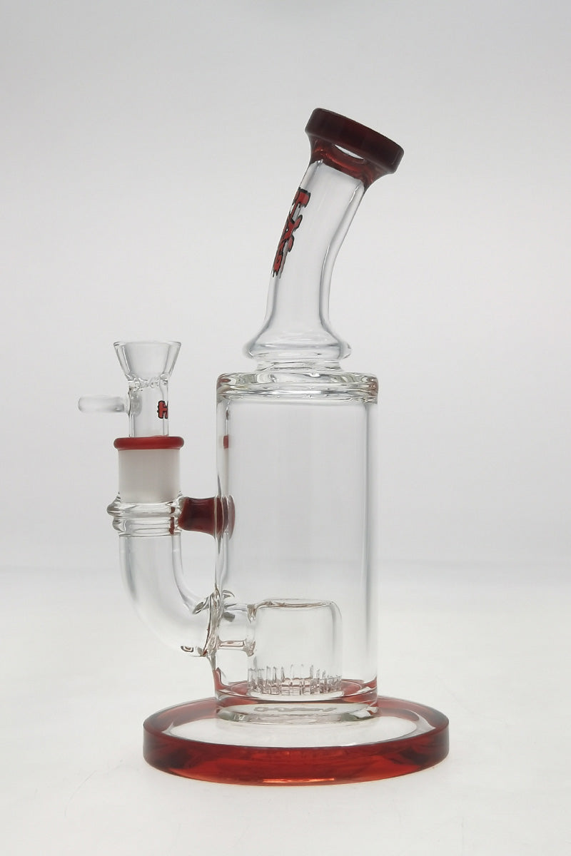 TAG 9.5" Fixed Super Slit Showerhead Froth Diffuser Bong Front View on White