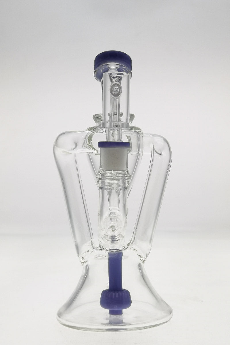 Thick Ass Glass 9.5" Quartz Donut Recycler Dab Rig with Dual Arm, 14MM Female Joint