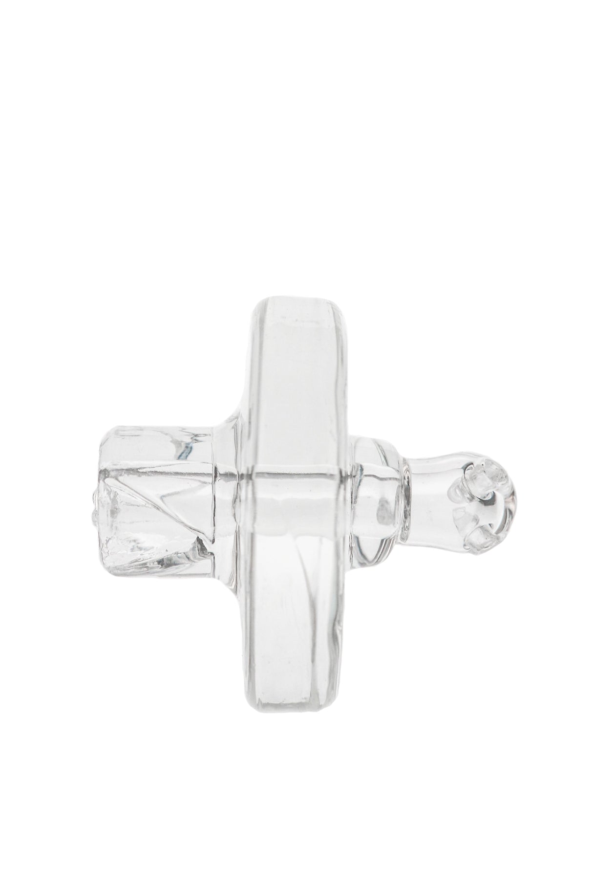 TAG Quartz 3 Hole Banger Carb Cap, Clear Variant, Front View, for Dab Rigs up to 26MM