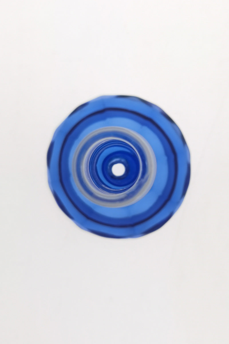 TAG - Blue Diamond Glass Bong Slide Top View for 14mm and 18mm Female Joints