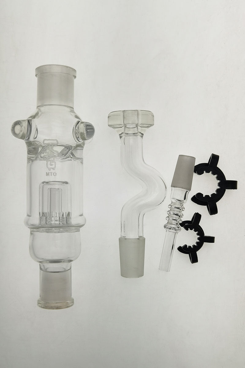 Thick Ass Glass Errl Cannon Dab Rig with Showerhead Percolator, Spinning Guard, and Accessories