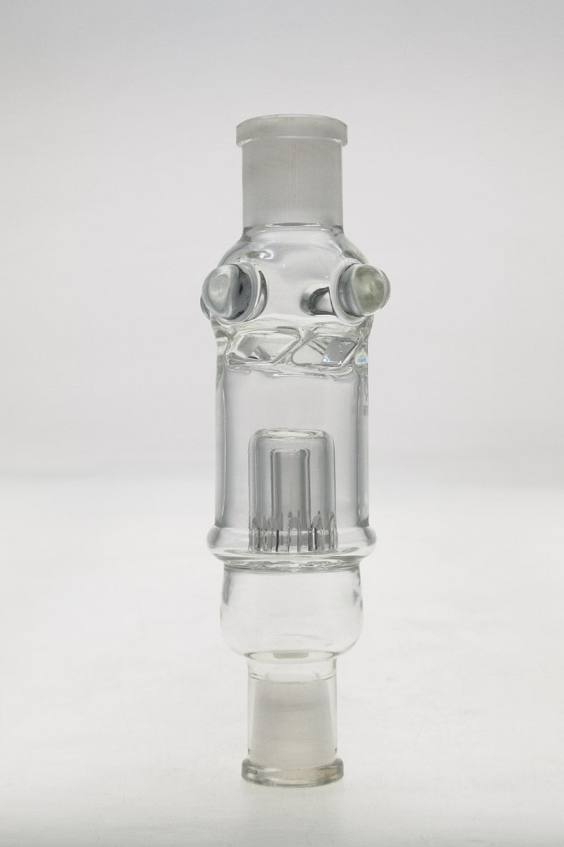 Thick Ass Glass Errl Cannon Dab Rig with Showerhead Percolator and Spinning Guard, Front View