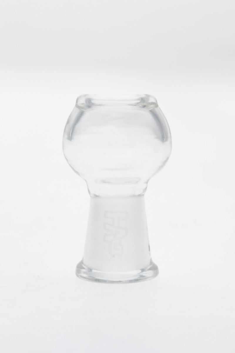 TAG 10mm Female Glass Dome for Dab Rig with Laser Engraved Logo - Front View