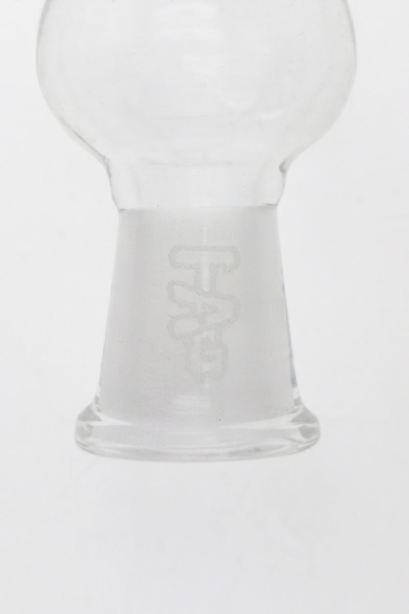 TAG - Clear Glass Dome for Dab Rigs, Female Joint, Front View on White Background