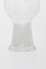 TAG - Clear Glass Dome for Dab Rigs, Female Joint, Front View on White Background