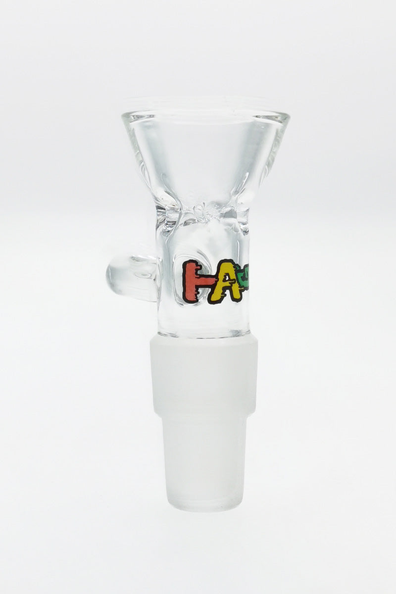 TAG Rasta Colored Multi Fitting Male Slide with Pinched Screen and Handle, Front View