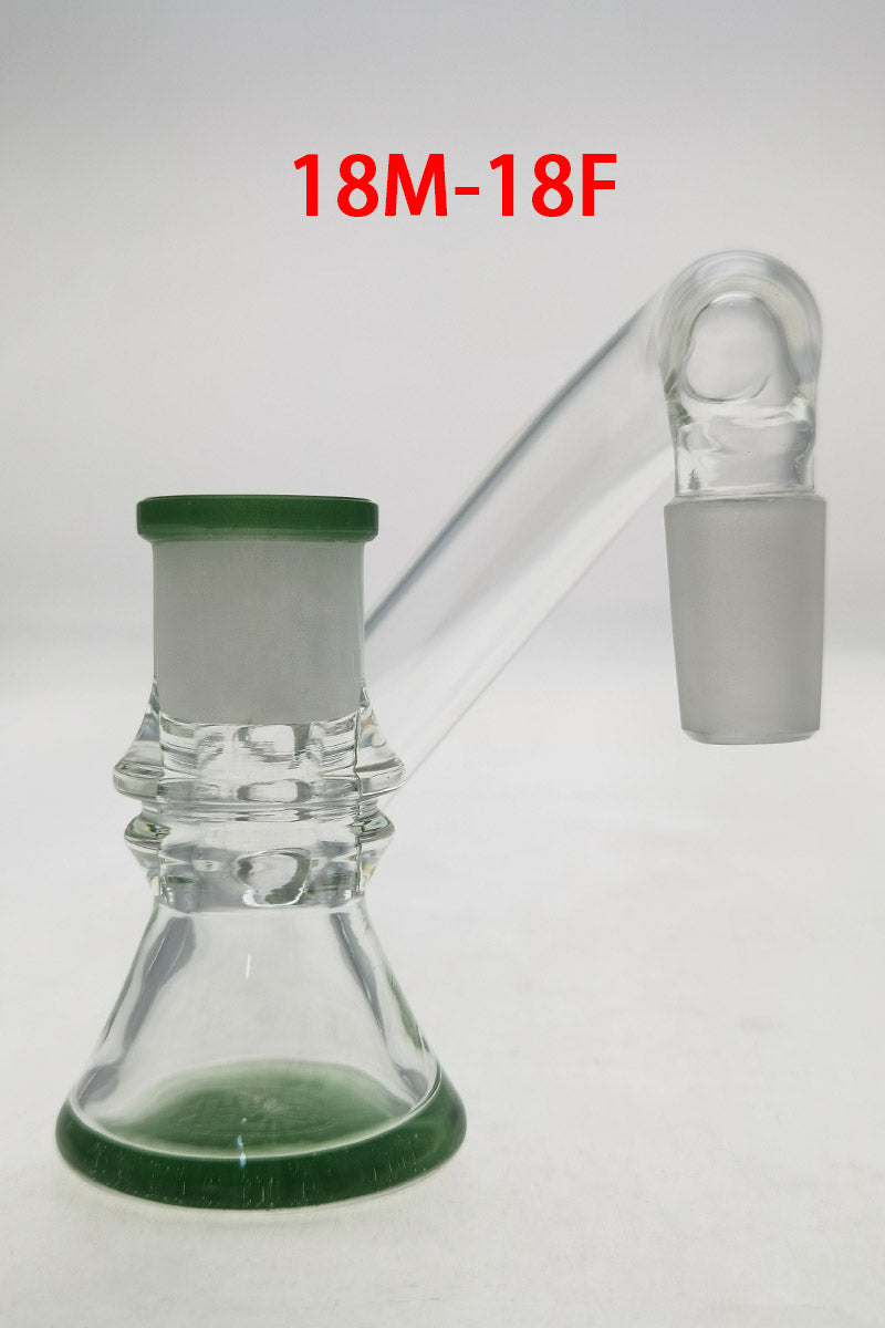 TAG Quartz Non-Diffusing Dry Ash Catcher, 18MM Male to Female, Green Accents