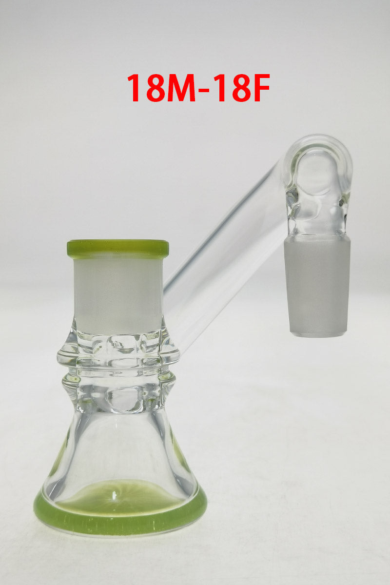 TAG Quartz Non-Diffusing Ash Catcher Adapter, 18MM Male to Female, Kiwi Base, Side View