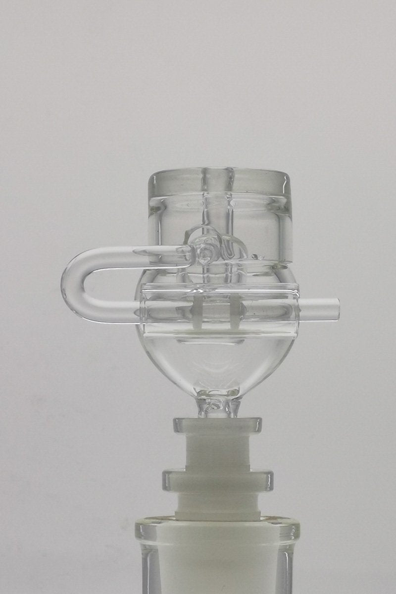 TAG Quartz Honey Bucket with OFZ Carb Cap, 10mm joint size, front view on seamless white
