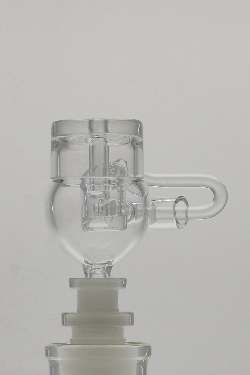 TAG Quartz Honey Bucket with OFZ Carb Cap, 16x2MM-4MM, clear quartz, side view on white background
