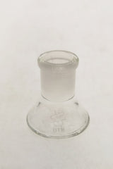 TAG Female Reclaim Bellow Cap Dish, 14mm, Frosted Glass, Clear Logo - Front View