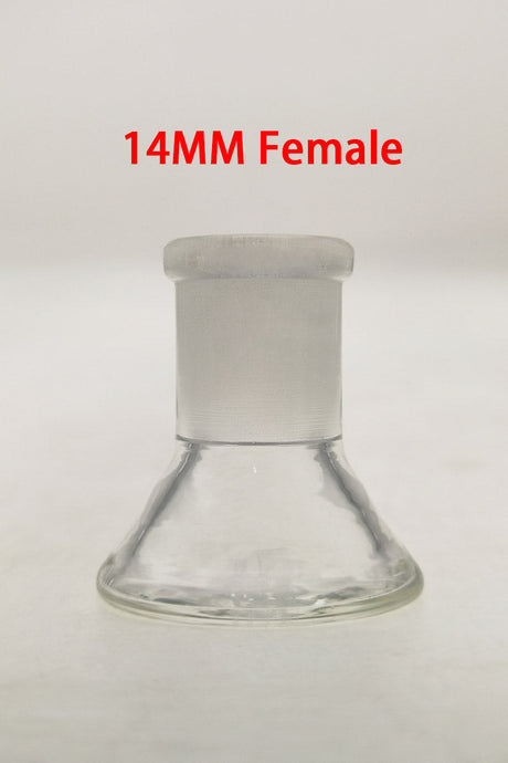TAG 14MM Female Reclaim Bellow Cap Dish - Clear with Sandblasted Logo