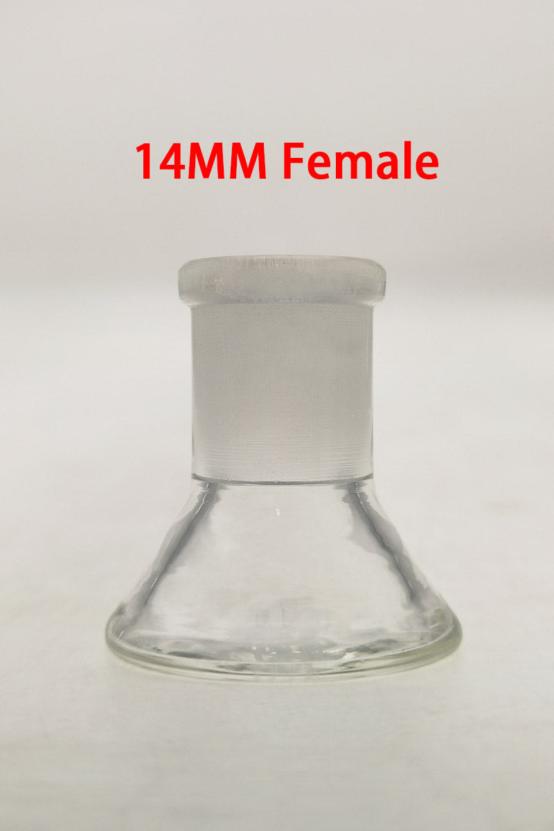 TAG 14MM Female Reclaim Bellow Cap Dish - Clear with Sandblasted Logo