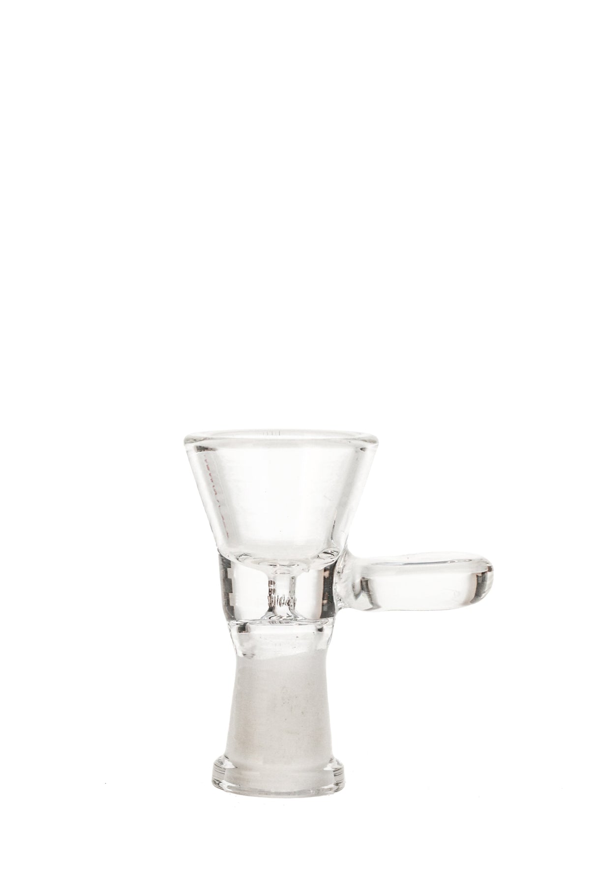 TAG 10MM Female Single Hole Glass Slide with Handle for Bongs - Front View