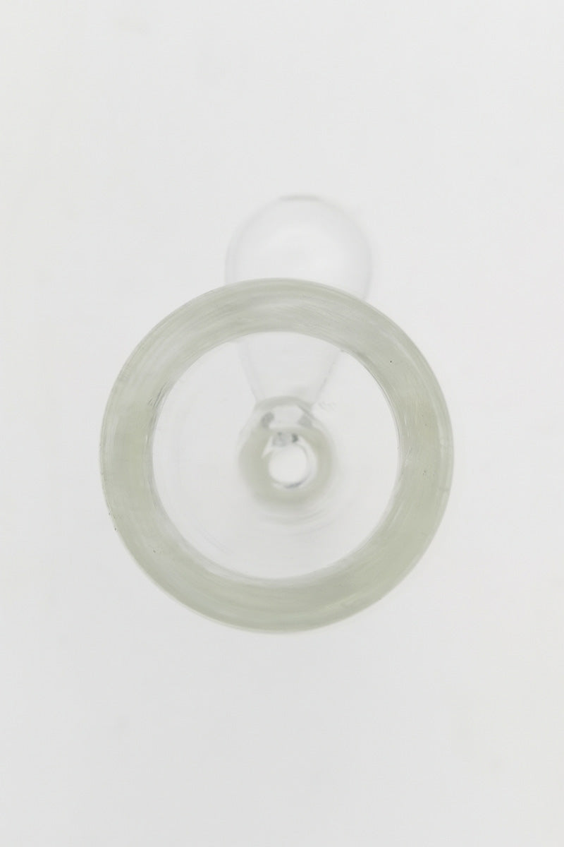 TAG Rasta-colored Single Hole Bong Slide with Handle, Top View, for Various Joint Sizes