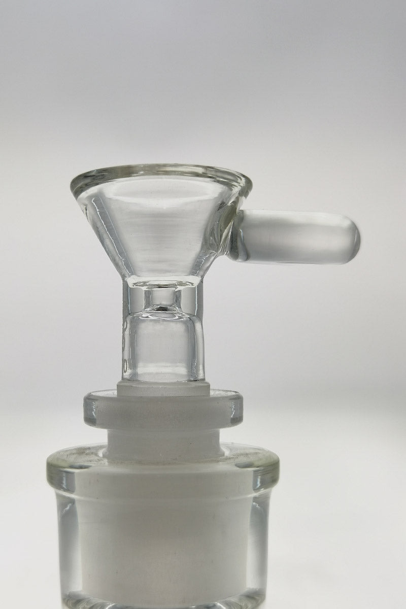 TAG Rasta Single Hole Slide with Handle for Bongs, 14mm Female Joint - Close-up View