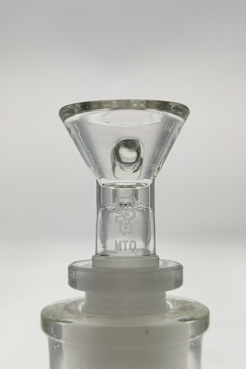 TAG Rasta Colored Single Hole Slide with Handle for Bongs - Front View