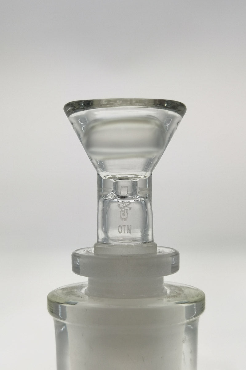 TAG Rasta Colored Single Hole Bong Slide with Handle on White Background