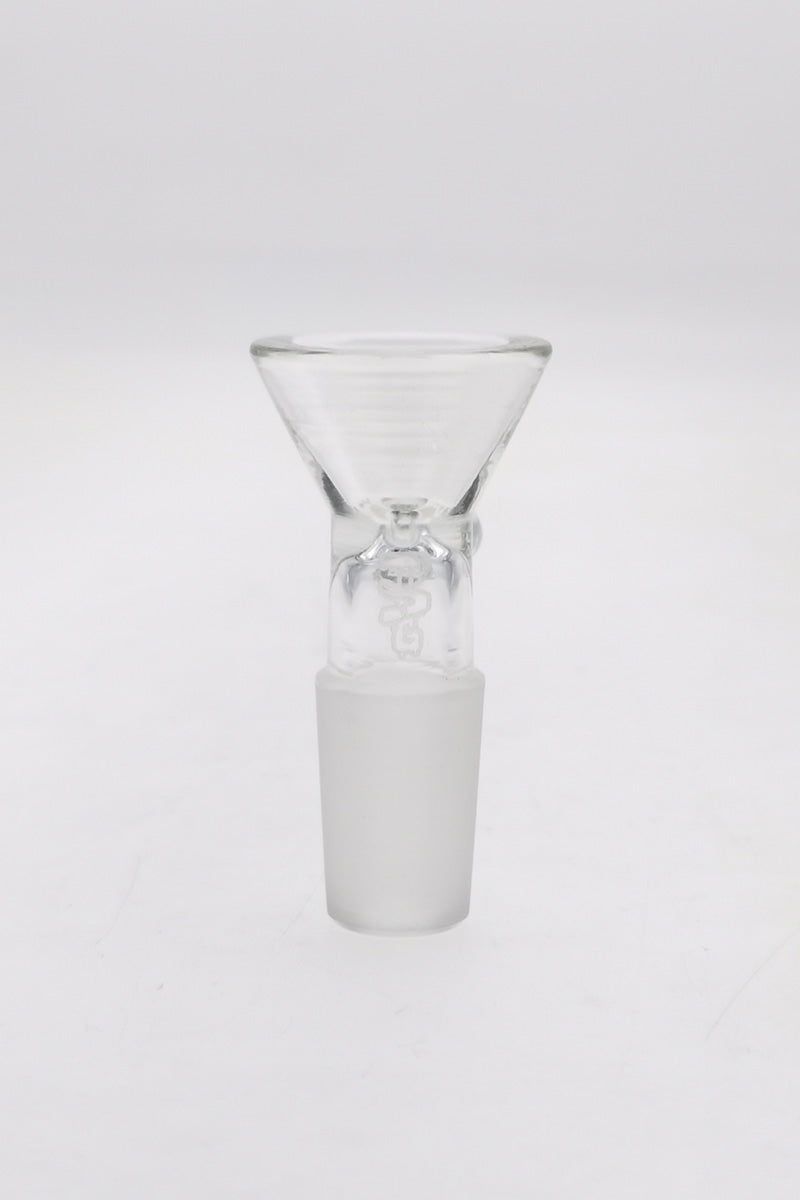 TAG - Rasta Colored Single Hole Slide with Handle for Bongs, Front View on White Background