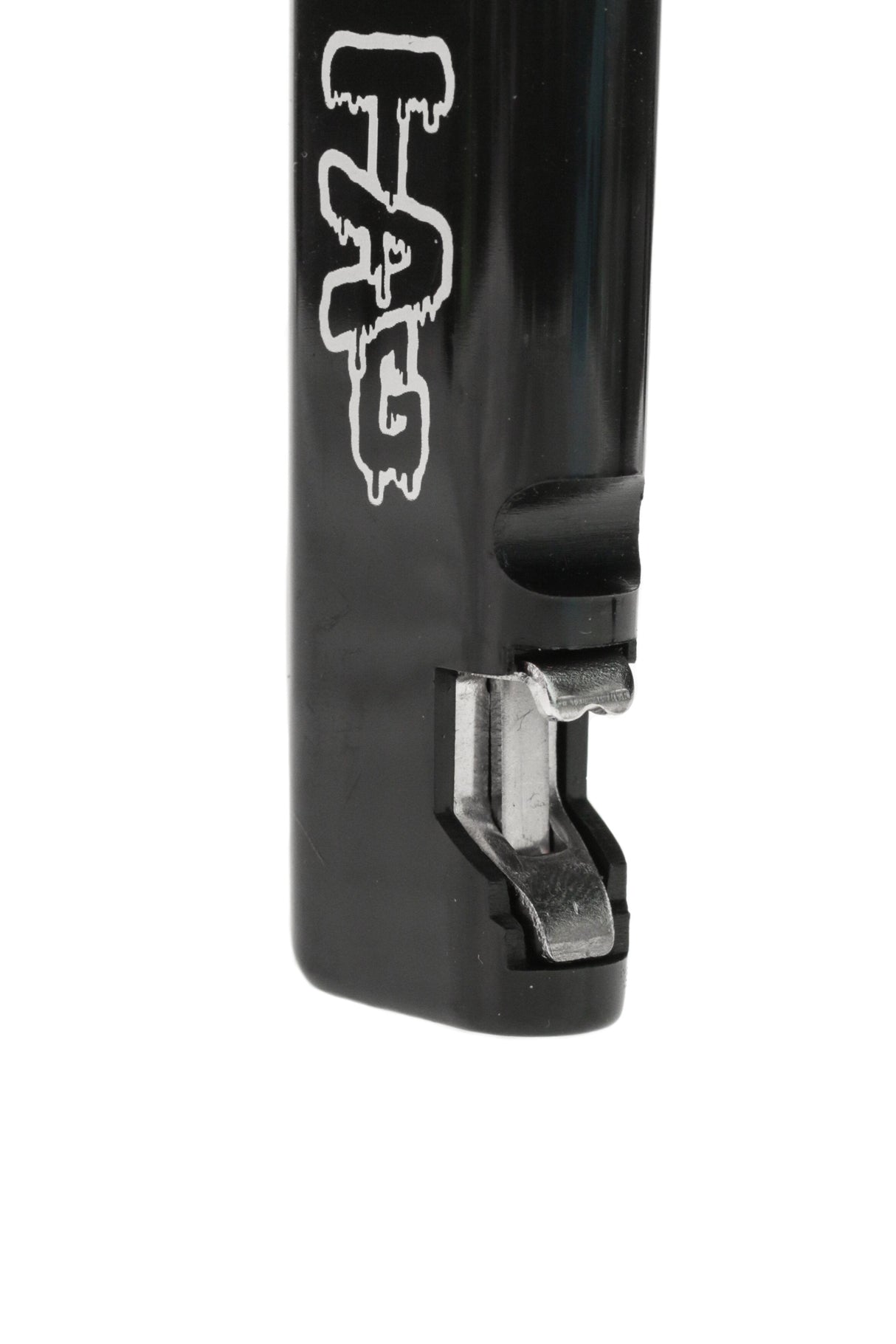 TAG - Touchlite Lighter with Built-in Bottle Opener, Close-up Side View
