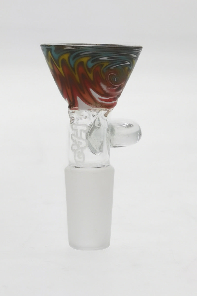 TAG Worked Reversal Glass Slide with Pinched Screen and Handle, Front View