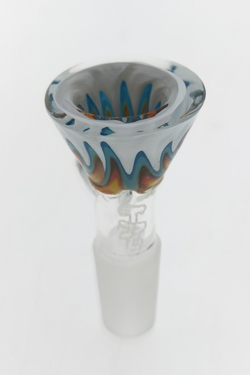 Thick Ass Glass Elegant Reversal Bong Slide, 14mm/18mm with Screen & Handle, Front View