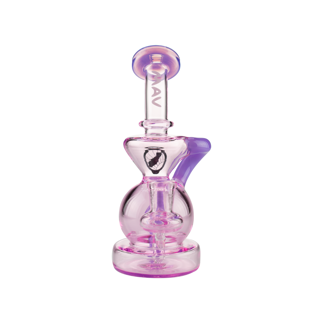 MAV Glass - Tahoe Bulb Recycler Dab Rig - Front View on Seamless White Background