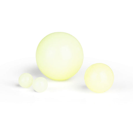 Glow in the Dark Marble Set for Dab Rigs, 4 Pack of Various Sizes on White Background