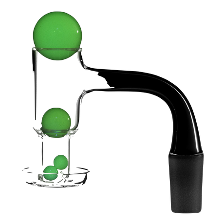 Glow in the Dark Marble Set for Dab Rigs - 4 Pack Borosilicate Glass, Side View