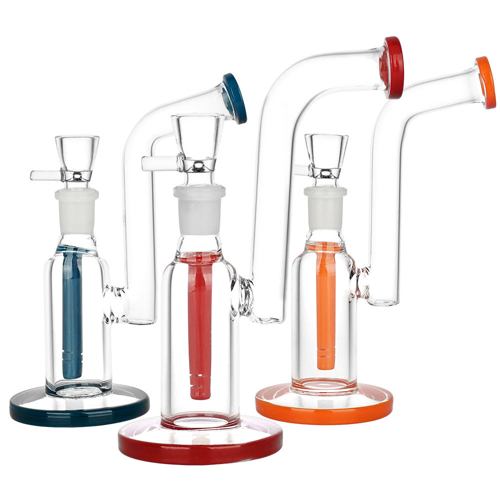 Colorful Test Tube Bent Neck Water Pipes with 14mm Female Joint on White Background