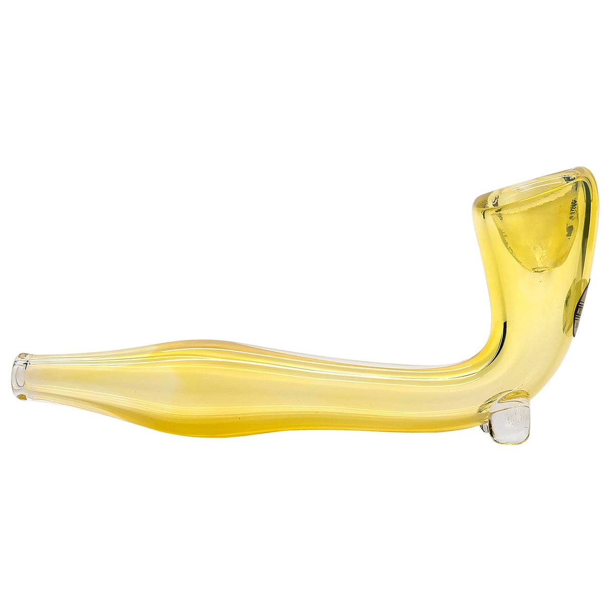 LA Pipes "Dublin" Fumed Sherlock Hand Pipe - 4.25" - Side Angle on White