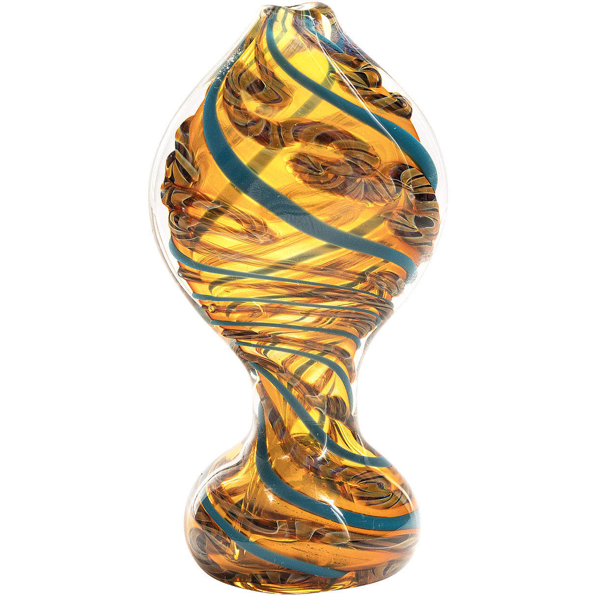 LA Pipes "Flat Belly" Inside-Out Fumed Chillum, Color Changing, USA Made